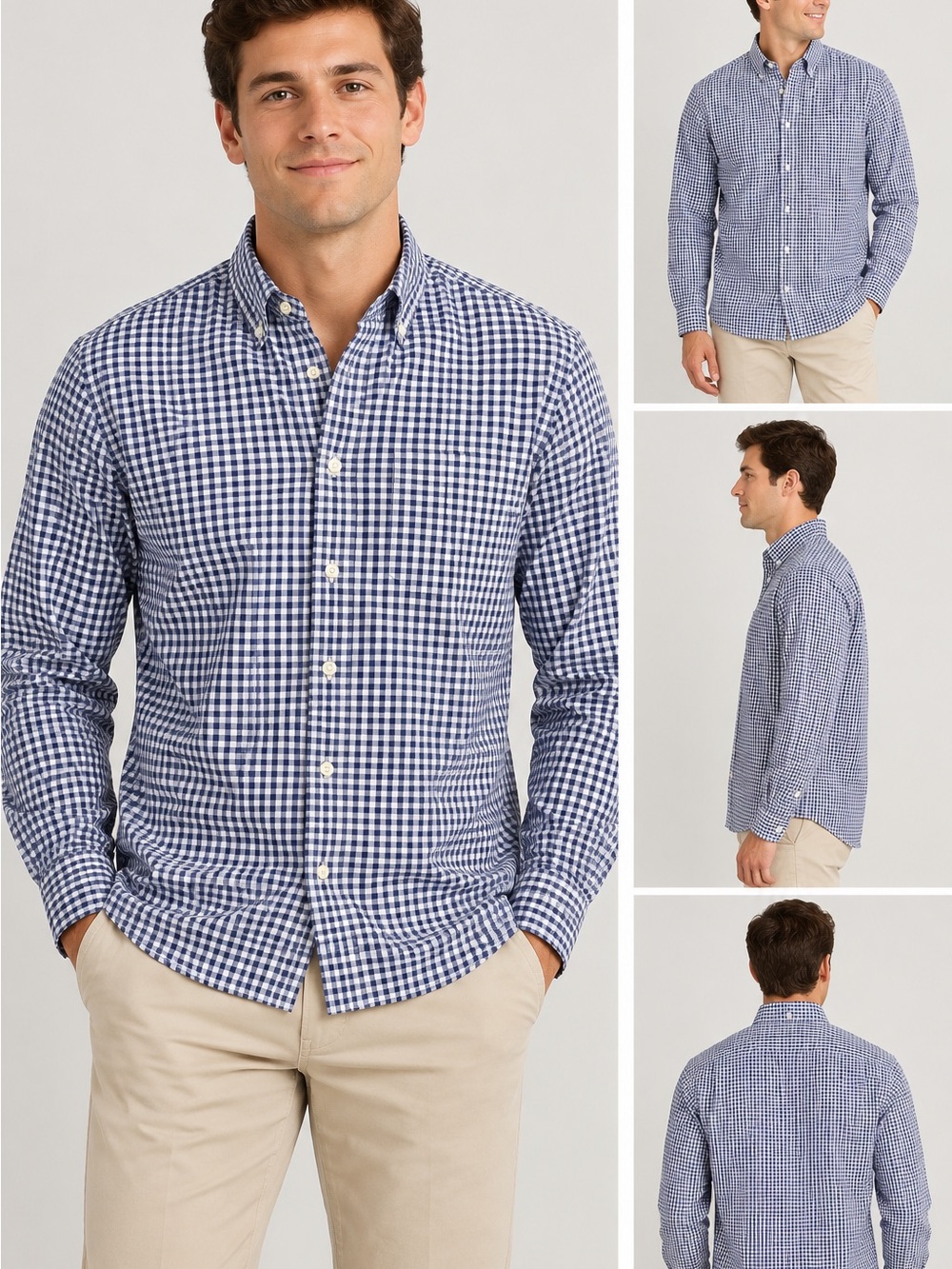 J. Crew Blue Gingham Button-Down Shirt